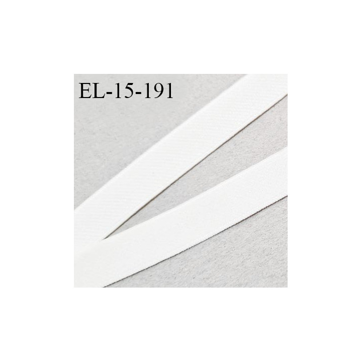 Elastique 16 mm lingerie couleur naturel écru doux au toucher largeur 16 mm allongement +120% prix au mètre