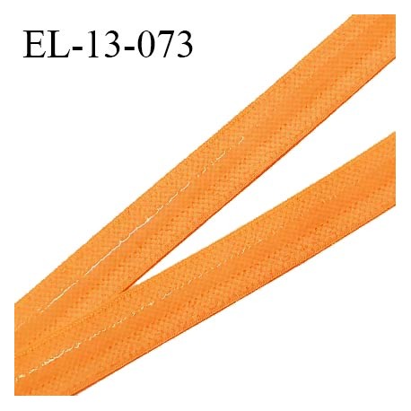 Elastique 13 mm anti-glisse haut de gamme couleur orange largeur 13 mm fabriqué en France prix au mètre