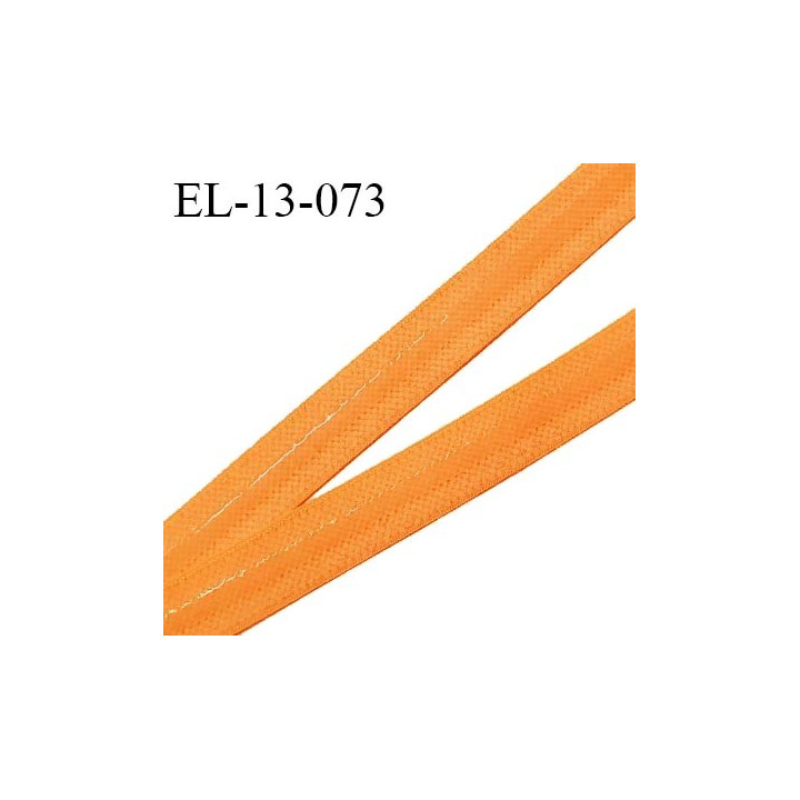 Elastique 13 mm anti-glisse haut de gamme couleur orange largeur 13 mm fabriqué en France prix au mètre