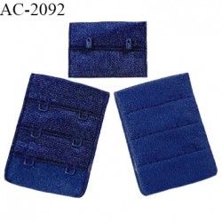 Agrafe 40 mm attache SG haut de gamme couleur bleu marine brillant 3 rangées 2 crochets prix à l'unité