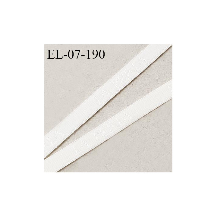 Elastique lingerie 07 mm très haut de gamme élastique souple couleur naturel écru inscription La Perla prix au mètre
