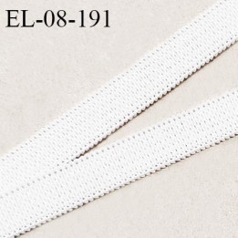 Elastique polygomme 8 mm couleur naturel largeur 8 mm allongement +160% prix au mètre