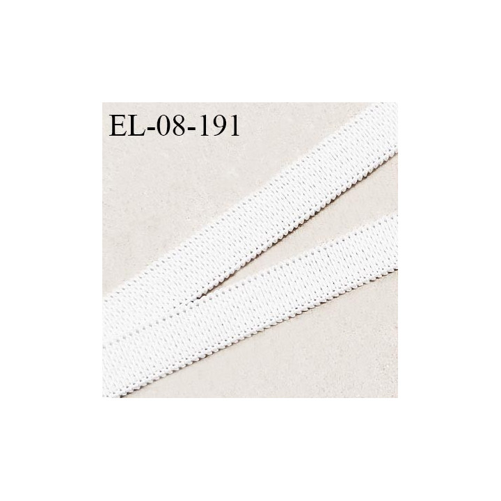 Elastique polygomme 8 mm couleur naturel largeur 8 mm allongement +160% prix au mètre