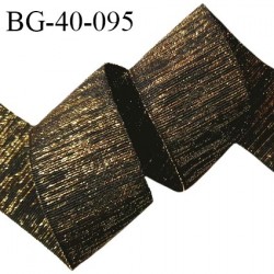 Galon ruban 42 mm couleur noir lurex doré largeur 42 mm prix au mètre