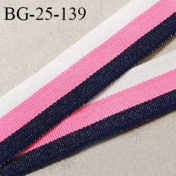 Galon sangle fine 25 mm très solide couleur bleu marine rose et naturel largeur 25 mm prix au mètre