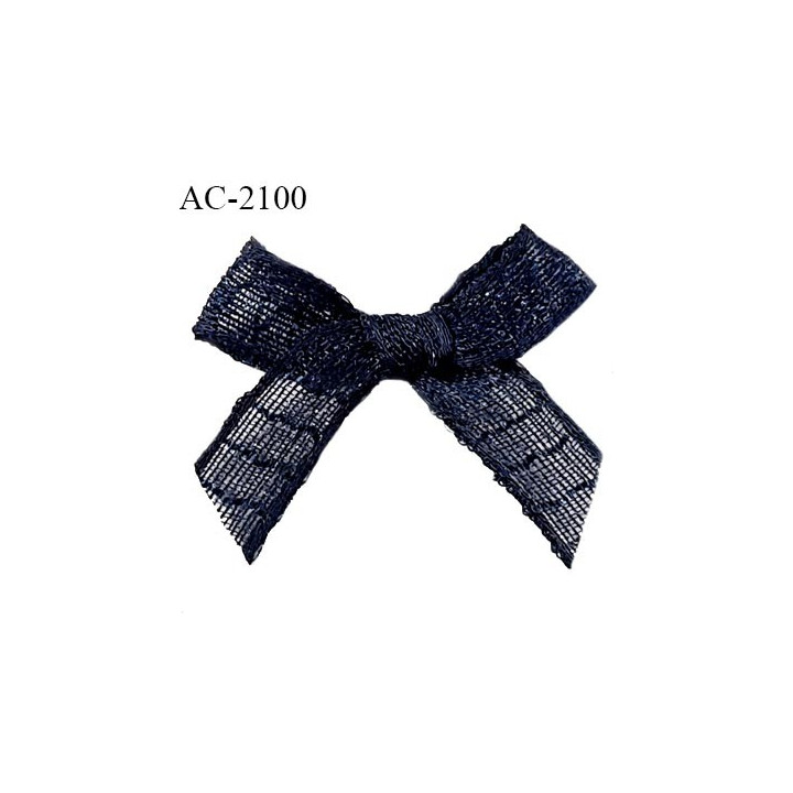 Noeud lingerie couleur bleu marine haut de gamme largeur 25 mm hauteur 20 mm prix à l'unité