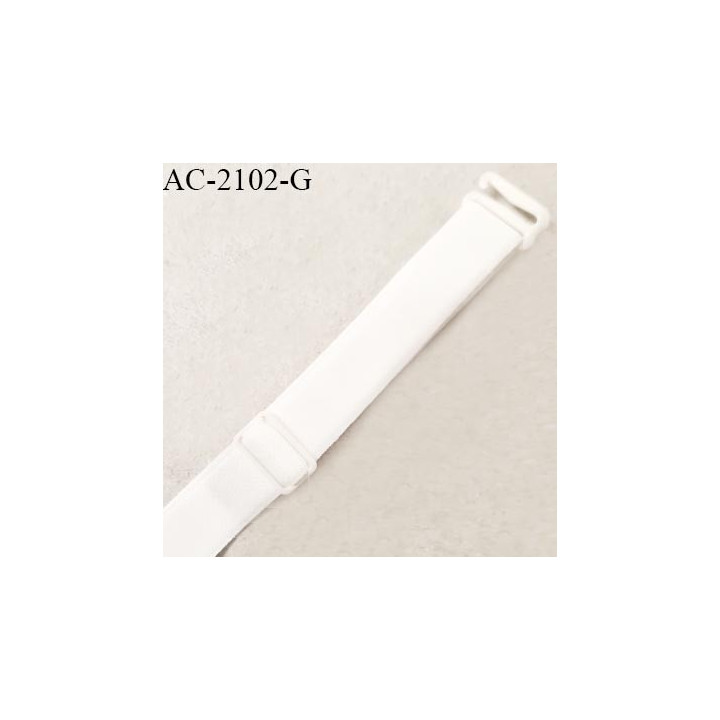 Bretelle lingerie SG 15 mm très haut de gamme avec 1 barrette et 1 crochet ouvert sur la droite couleur naturel prix à la pièce