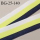 Galon sangle fine 25 mm très solide couleur bleu marine jaune fluo et naturel largeur 25 mm prix au mètre