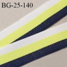 Galon sangle fine 25 mm très solide couleur bleu marine jaune fluo et naturel largeur 25 mm prix au mètre
