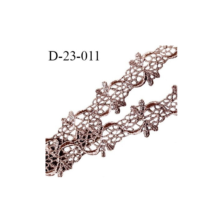 Galon dentelle guipure 22 mm couleur marron largeur 22 mm prix au mètre