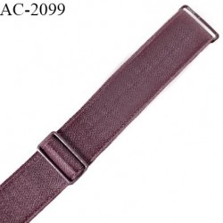 Bretelle lingerie SG 10 mm très haut de gamme avec 2 barrettes couleur prune tirant sur le marron prix à la pièce