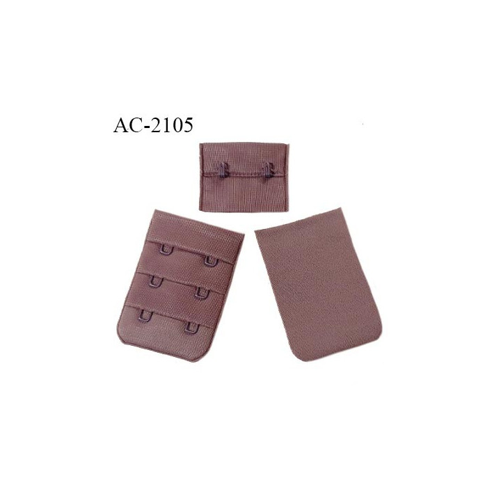 Agrafe 38 mm attache SG haut de gamme couleur prune tirant sur le marron 3 rangées 2 crochets prix à l'unité