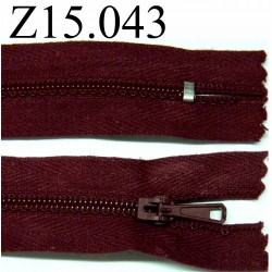 fermeture zip 15 cm anti ouverture facile couleur bordeaux zip nylon