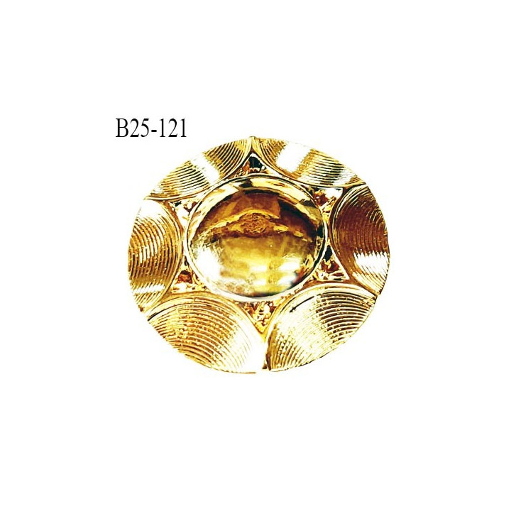 Bouton 25 mm en pvc couleur or doré accroche avec un anneau prix à la pièce
