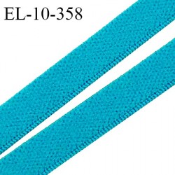 Elastique 10 mm lingerie couleur bleu turquoise largeur 10 mm élastique très doux au toucher haut de gamme prix au mètre