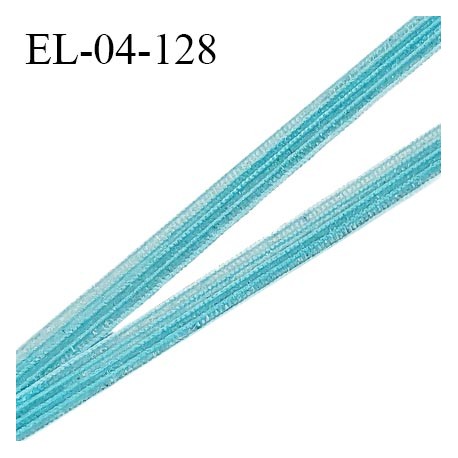 Elastique 4 mm spécial lingerie et couture couleur bleu turquoise grande marque fabriqué en France prix au mètre
