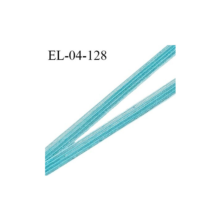 Elastique 4 mm spécial lingerie et couture couleur bleu turquoise grande marque fabriqué en France prix au mètre