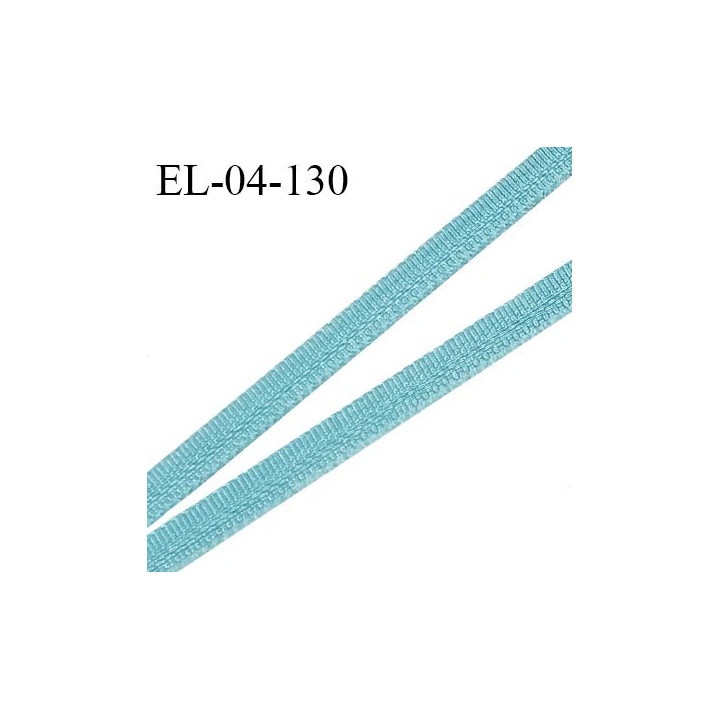 Elastique 4 mm fin spécial lingerie polyamide élasthanne couleur bleu turquoise grande marque fabriqué en France prix au mètre
