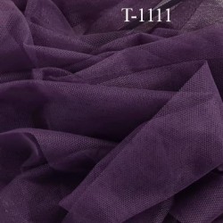 Marquisette tulle spécial lingerie haut gamme couleur prune violet largeur 140 cm prix pour 10 cm 100 % polyamide