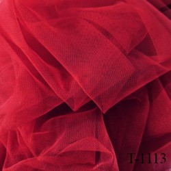 Marquisette tulle spécial lingerie haut gamme couleur rouge largeur 140 cm prix pour 10 cm 100 % polyamide