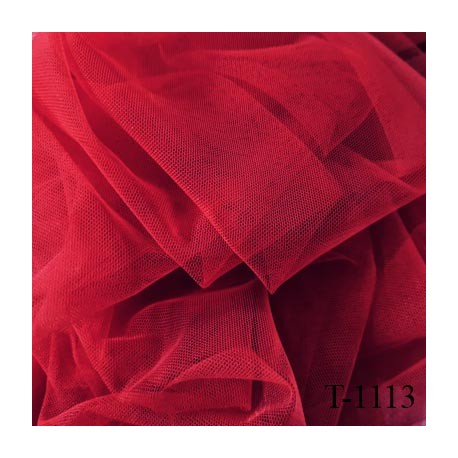 Marquisette tulle spécial lingerie haut gamme couleur rouge largeur 140 cm prix pour 10 cm 100 % polyamide