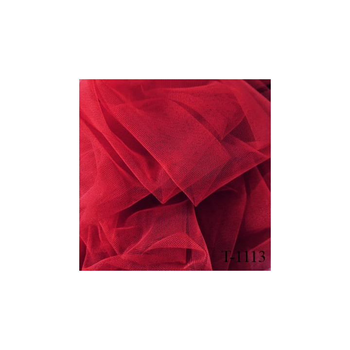 Marquisette tulle spécial lingerie haut gamme couleur rouge largeur 140 cm prix pour 10 cm 100 % polyamide