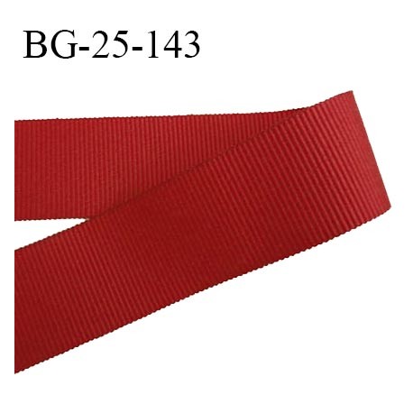 Galon ruban gros grain 25 mm couleur rouge et très solide polyester largeur 25 mm prix au mètre