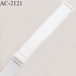 Bretelle lingerie SG 12 mm très haut de gamme avec 2 barrettes couleur blanc largeur 12 mm longueur 24 cm prix à la pièce