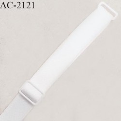 Bretelle lingerie SG 12 mm très haut de gamme avec 2 barrettes couleur blanc largeur 12 mm longueur 24 cm prix à la pièce
