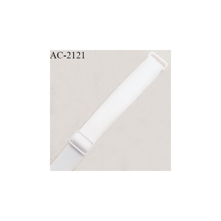 Bretelle lingerie SG 12 mm très haut de gamme avec 2 barrettes couleur blanc largeur 12 mm longueur 24 cm prix à la pièce