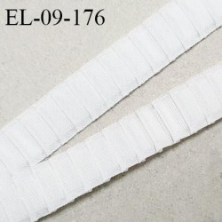 Elastique 9 mm lingerie haut de gamme couleur blanc largeur 9 mm allongement +80% prix au mètre