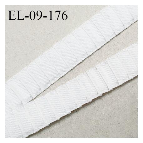 Elastique 9 mm lingerie haut de gamme couleur blanc largeur 9 mm allongement +80% prix au mètre
