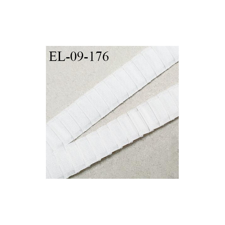 Elastique 9 mm lingerie haut de gamme couleur blanc largeur 9 mm allongement +80% prix au mètre