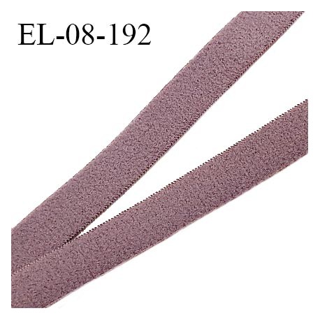 Elastique 8 mm lingerie haut de gamme couleur prune tirant vers le marron très doux au toucher grande marque prix au mètre