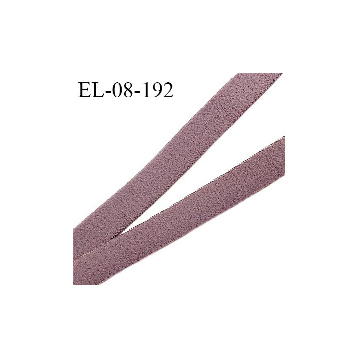 Elastique 8 mm lingerie haut de gamme couleur prune tirant vers le marron très doux au toucher grande marque prix au mètre