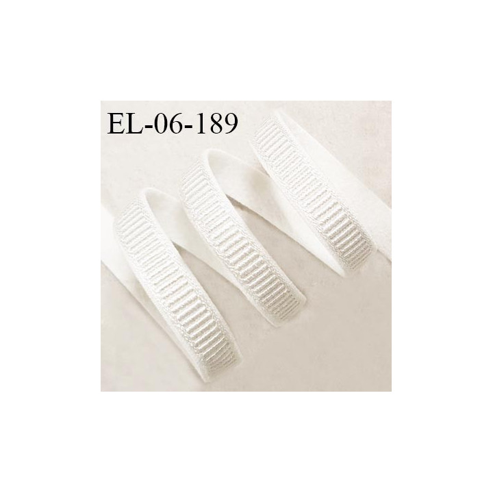 Elastique 6 mm lingerie haut de gamme couleur écru brillant largeur 6 mm allongement +90% prix au mètre