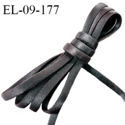 Elastique 9 mm lingerie haut de gamme fabriqué en France couleur gris foncé satiné largeur 9 mm légèrement bombé prix au mètre