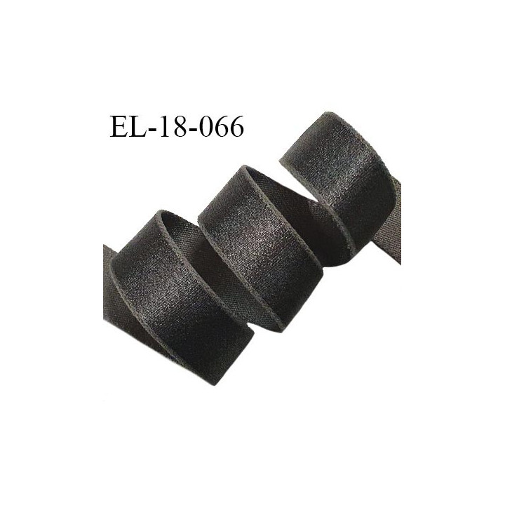 Elastique 18 mm lingerie haut de gamme couleur gris taupe brillant bonne élasticité doux au toucher prix au mètre