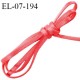 Elastique 7 mm lingerie haut de gamme fabriqué en France couleur rose corail ou papaye satiné prix au mètre