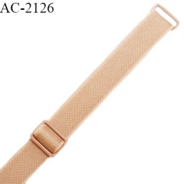 Bretelle lingerie SG 12 mm très haut de gamme avec 2 barrettes couleur peau largeur 12 mm longueur 20 cm prix à la pièce