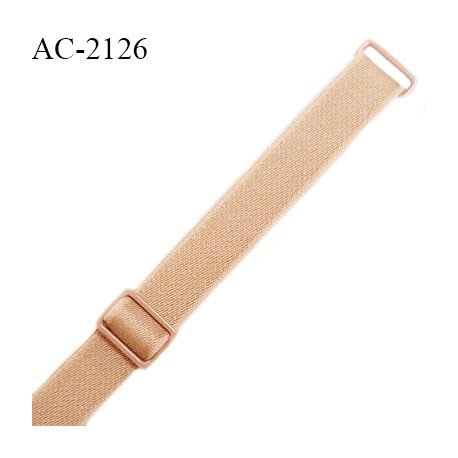 Bretelle lingerie SG 12 mm très haut de gamme avec 2 barrettes couleur peau largeur 12 mm longueur 20q cm prix à la pièce