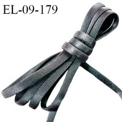 Elastique 9 mm lingerie haut de gamme fabriqué en France couleur gris satiné largeur 9 mm légèrement bombé prix au mètre