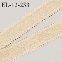 Elastique picot 12 mm lingerie haut de gamme couleur chair ou caramel clair largeur 12 mm prix au mètre