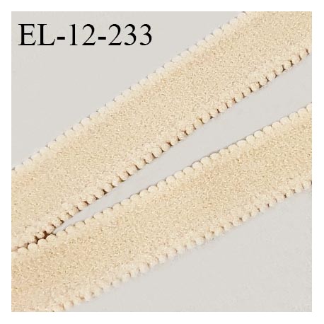 Elastique 12 mm lingerie haut de gamme couleur chair ou caramel clair largeur 12 mm prix au mètre