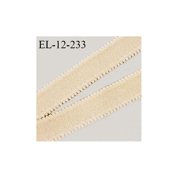 Elastique 12 mm lingerie haut de gamme couleur chair ou caramel clair largeur 12 mm prix au mètre