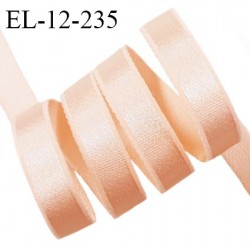 Elastique lingerie 12 mm haut de gamme couleur rose blush brillant élastique souple allongement +40% largeur 12 mm prix au mètre