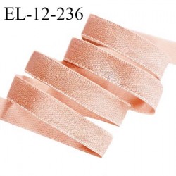 Elastique lingerie 12 mm haut de gamme élastique souple couleur vieux rose brillant allongement +90% largeur 12 mm prix au mètre