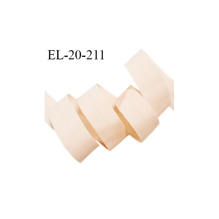 Elastique lingerie 20 mm pré plié couleur rose pastel doux au toucher largeur 20 mm prix au mètre