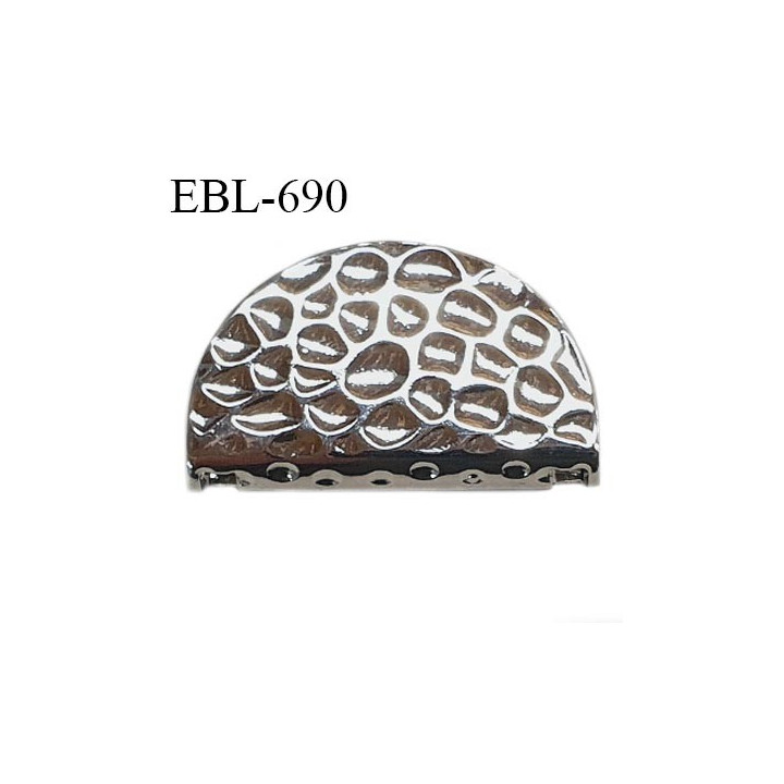 Boucle décor ornement lingerie et autres couleur argent largeur 40 mm hauteur 25 mm prix à la pièce