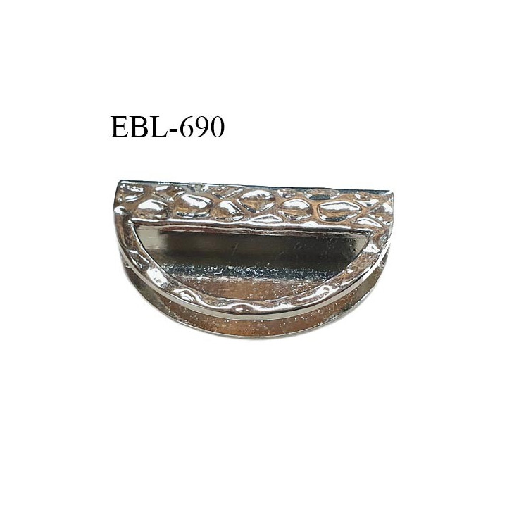 Boucle décor ornement lingerie et autres couleur argent largeur 40 mm hauteur 25 mm prix à la pièce
